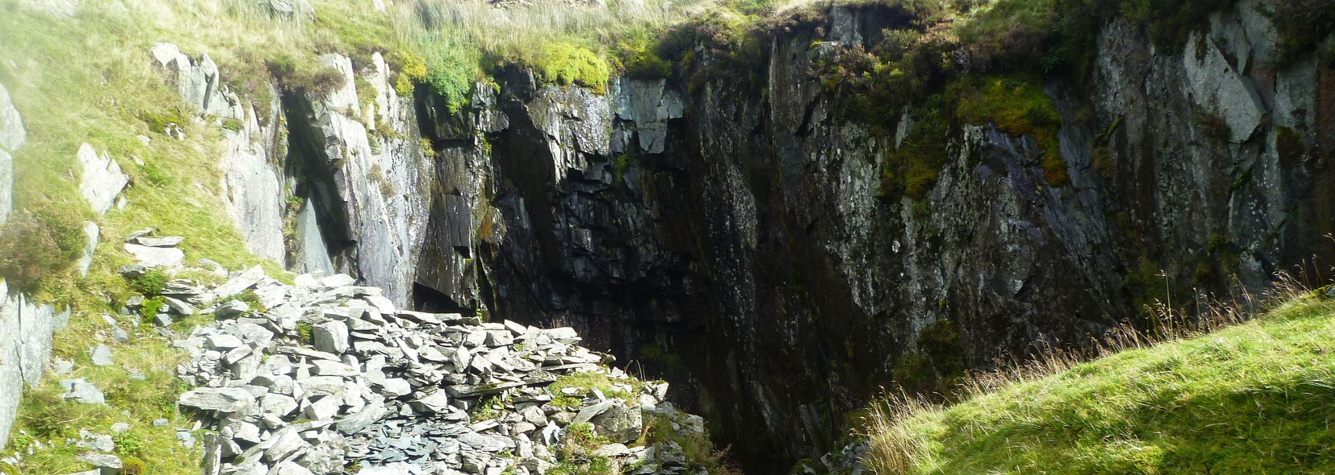 Picture of a dissused quarry.
