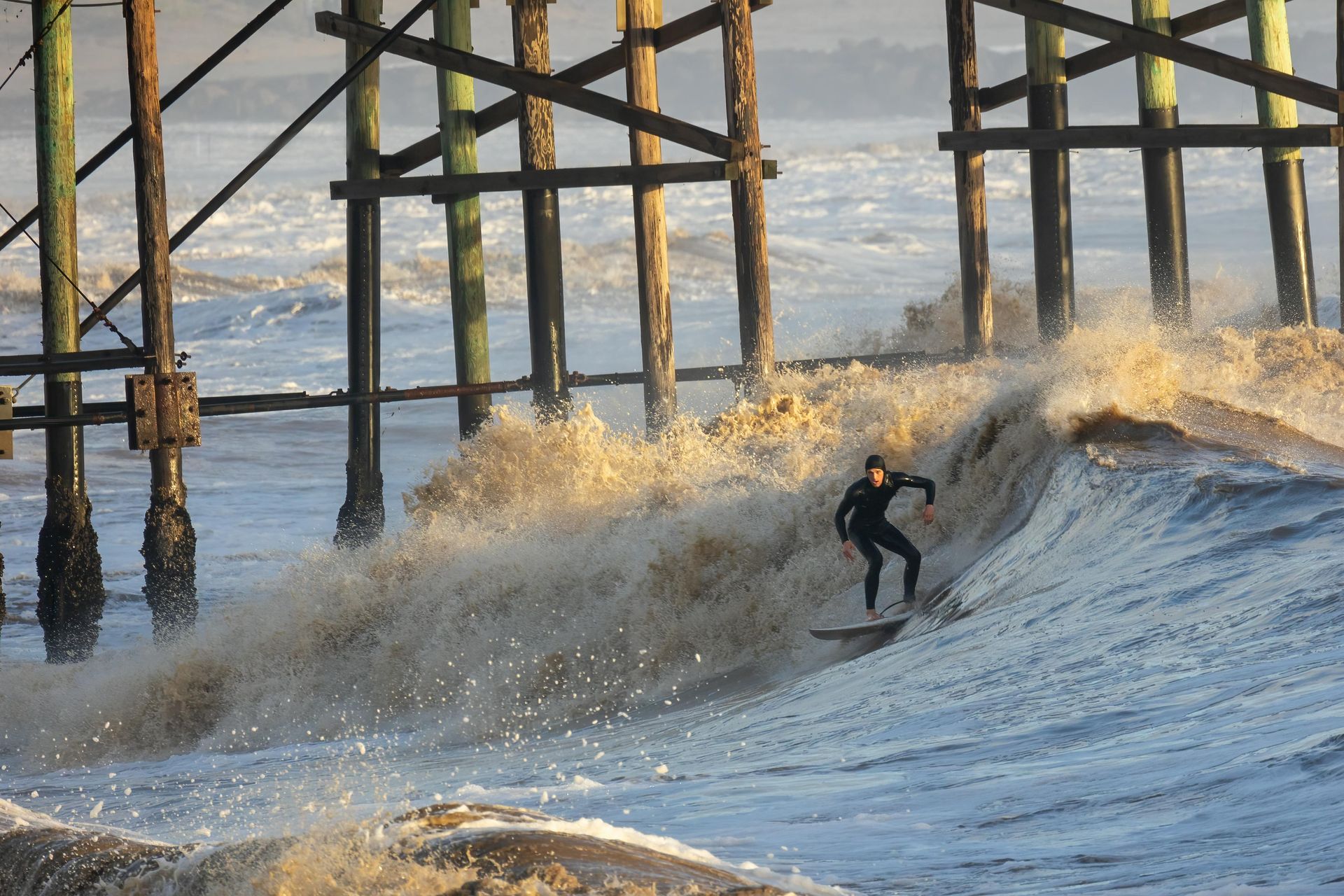 Picture of person surfing.