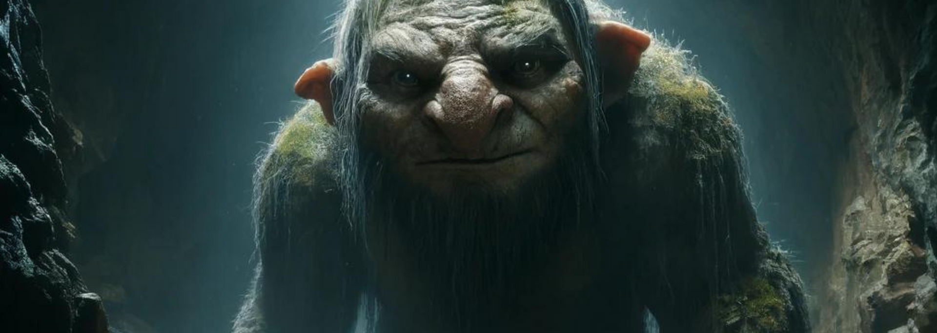 Picture of a troll in a cave.

