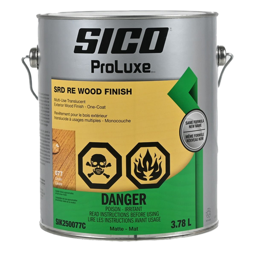 A can of sico proluxe sd re wood finish