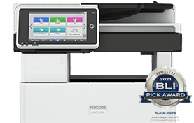 A printer with a screen and a badge that says ' bli pick awards ' on it.