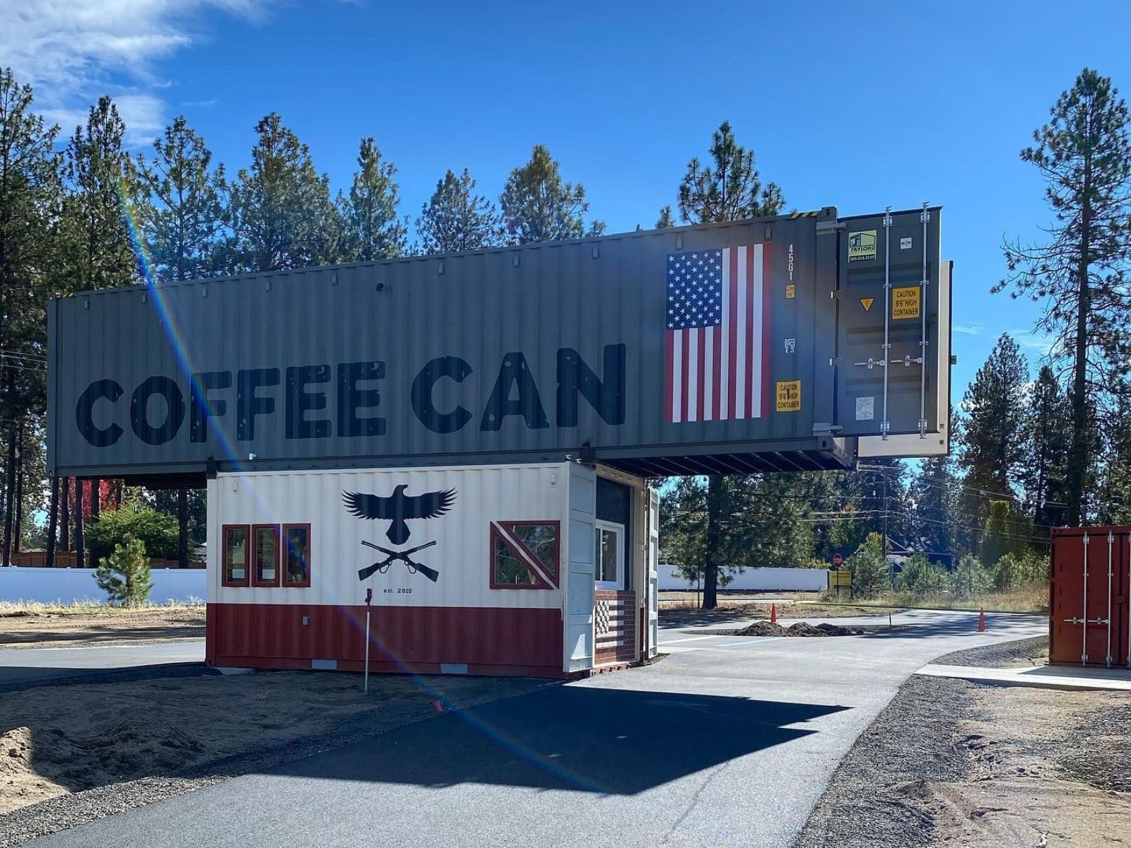 Custom shipping container coffee stand