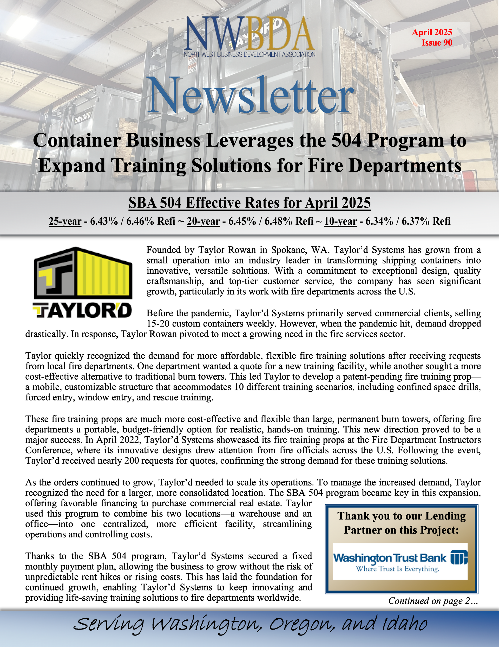 A screenshot of a newsletter.
