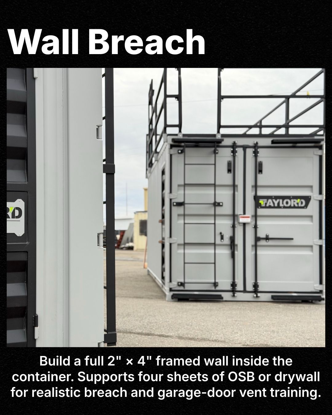 Wall Breach - Full 2x4 framed wall for realistic breach training