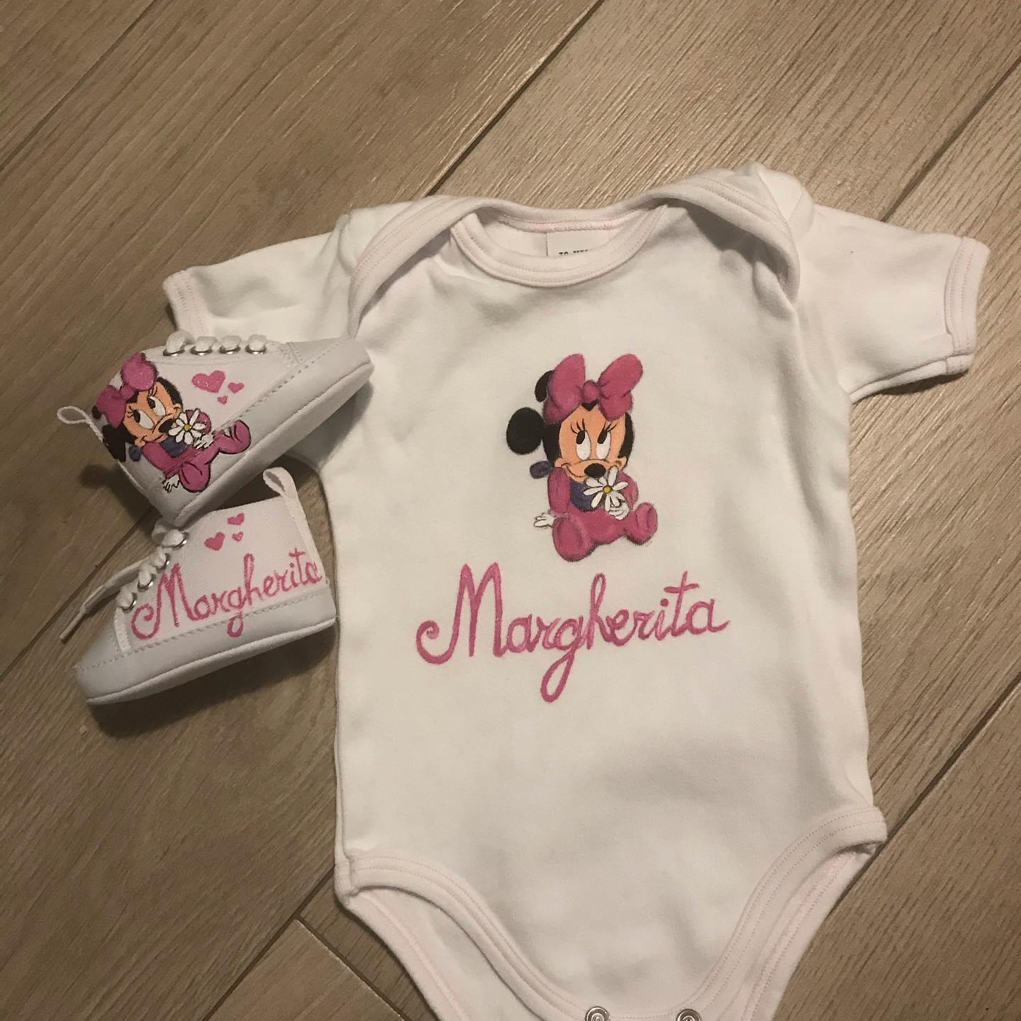 Set regalo nascita o baby shower body e scarpine