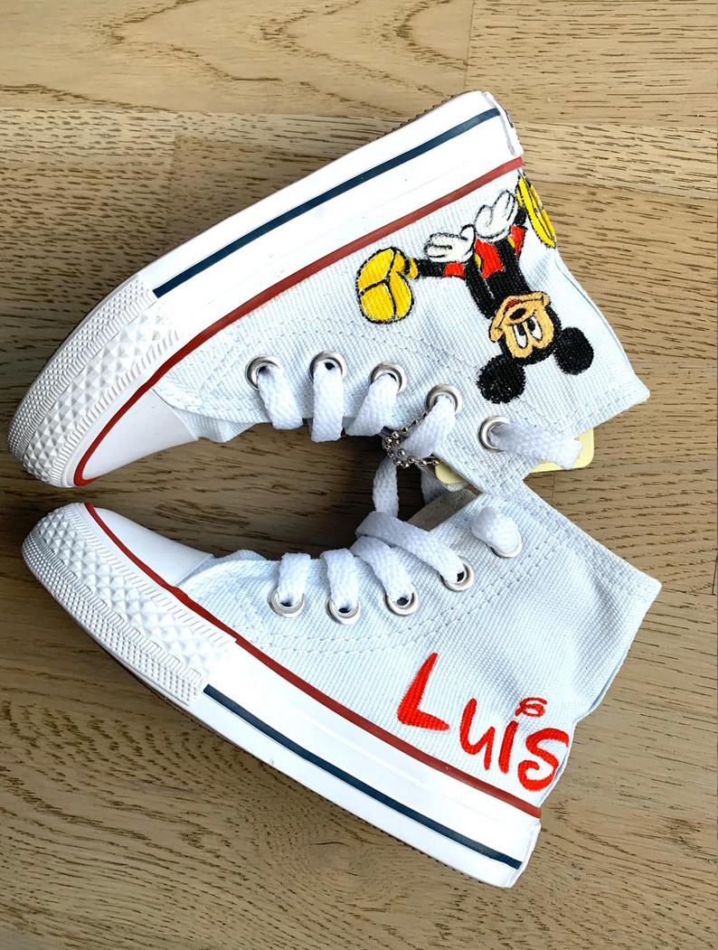 Converse All Star personalizzate dipinte a mano Topolino