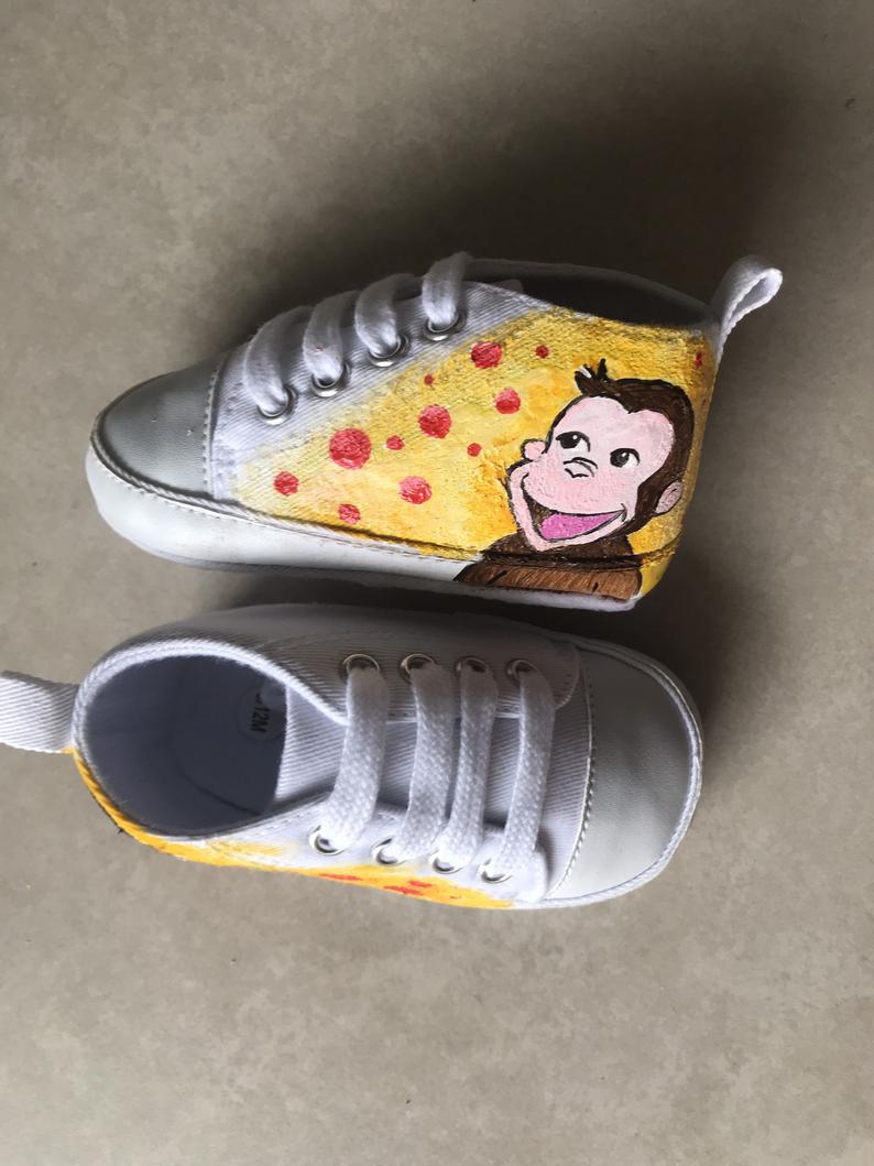 Scarpine neonato dipinte a  mano George