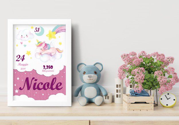 Quadretti nascita bimba