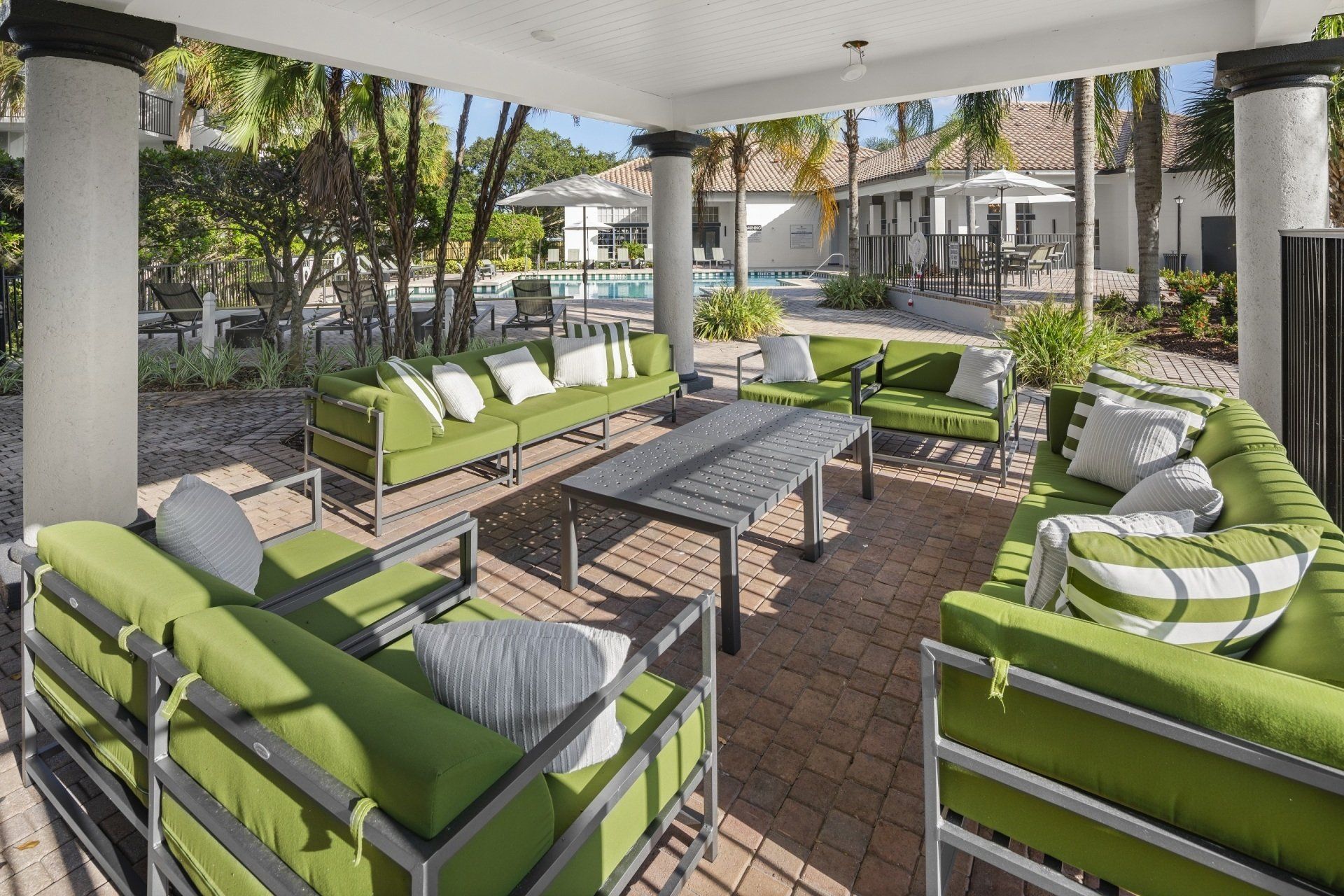 Outdoor lounge area at The Asher.