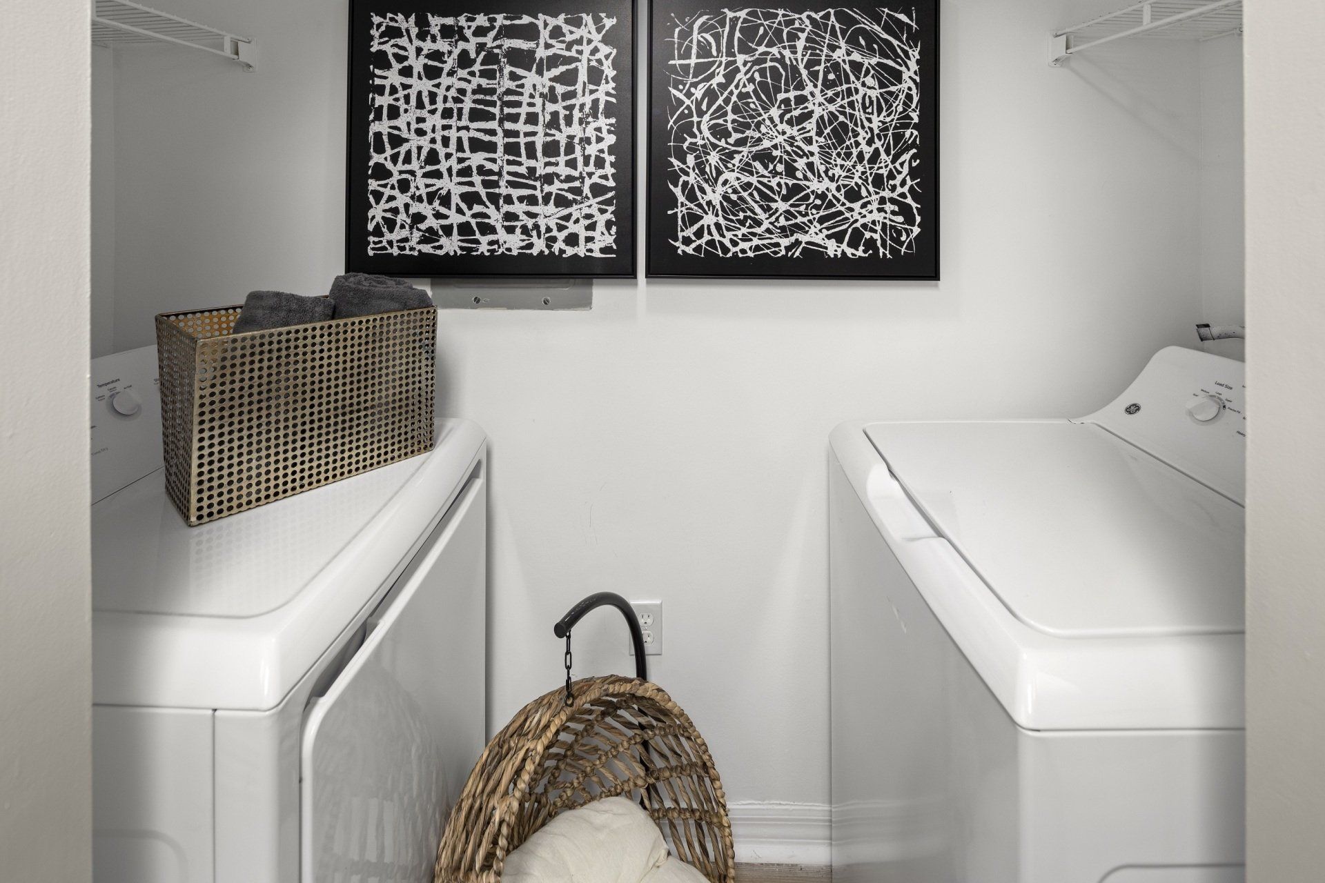 Washer and dryer at The Asher.