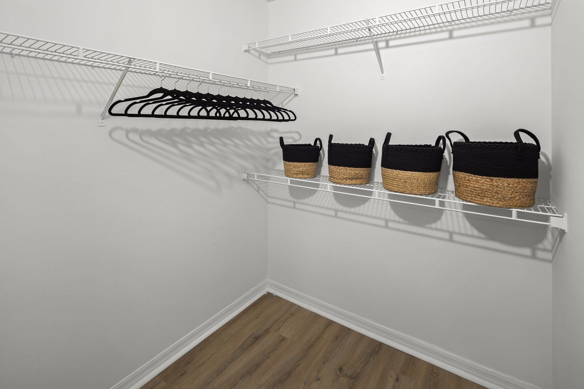 Walk-in closet at The Asher.