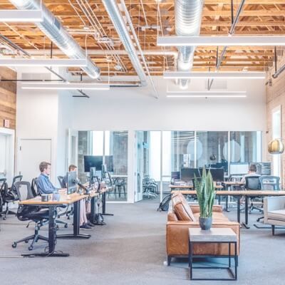 a corporate office space