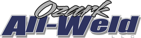 Logo: "Ozark All-Weld" in blue text with a silver outline. "Ozark" in cursive, above.