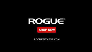 The rogue logo is on a black background with a red button that says `` shop now ''.