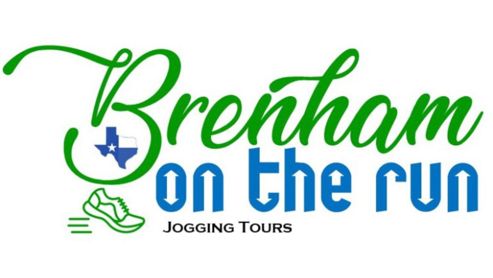A logo for brentham on the run jogging tours