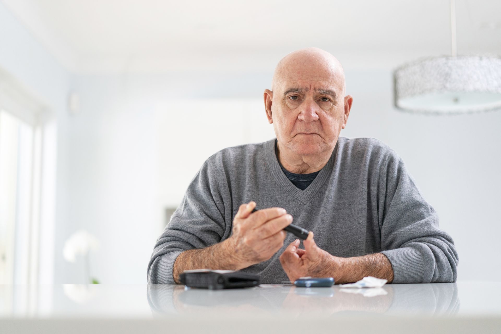 Senior Having Eye Test — West Plains, MO — Jones Eye Center