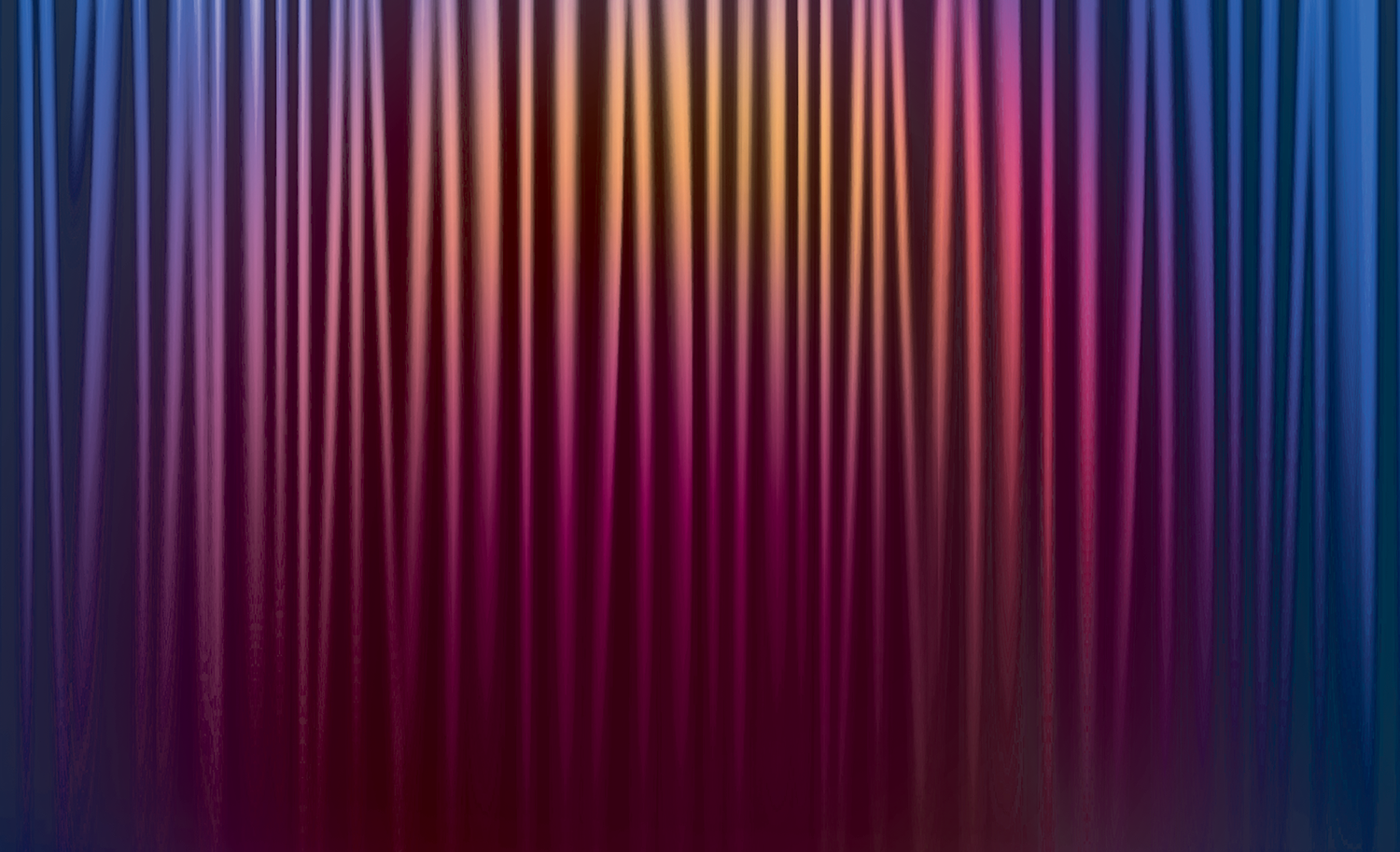 A close up of a colorful curtain on a stage.