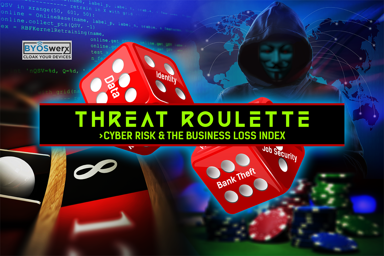 Threat Roulette background with dice.