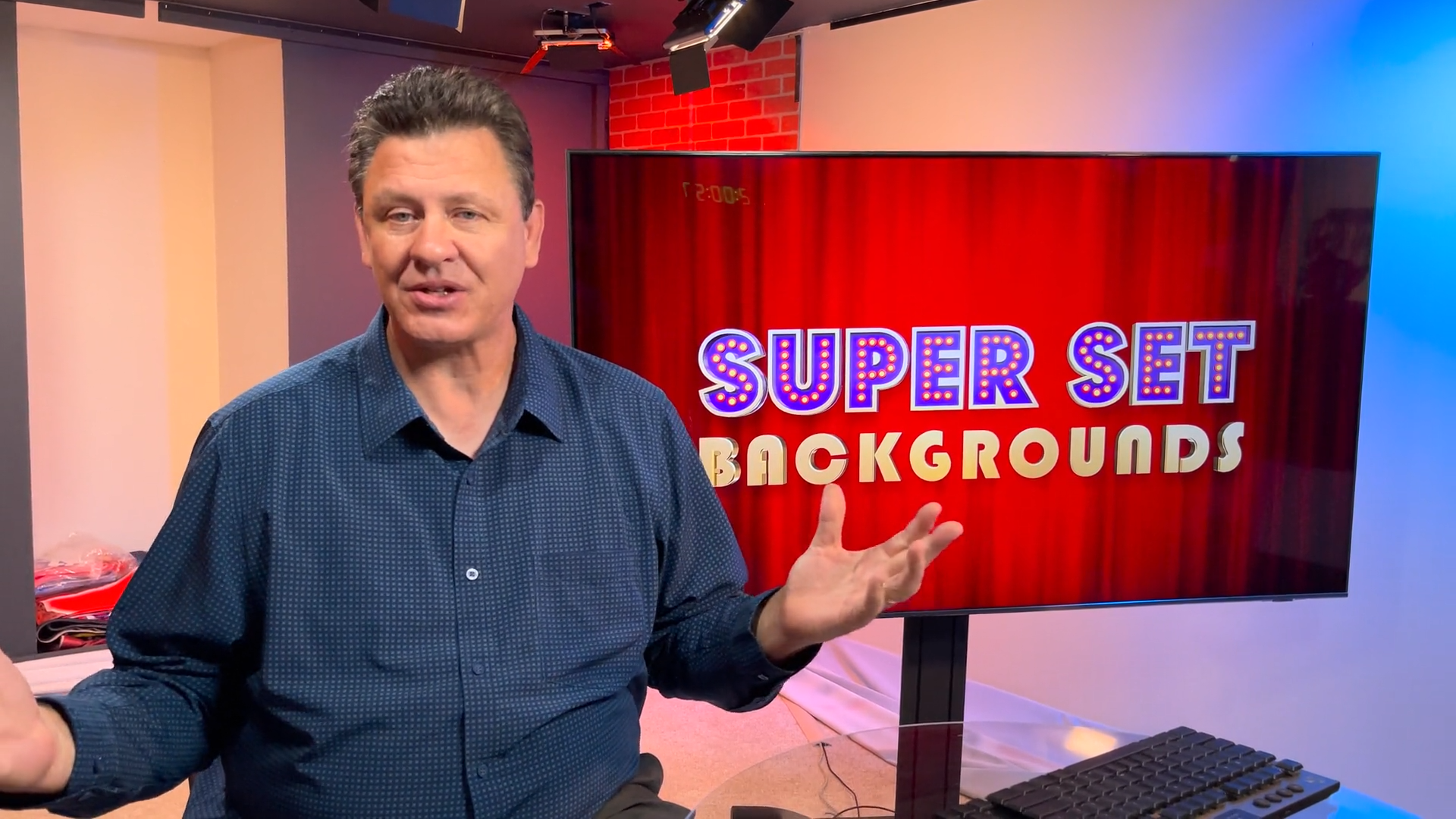 An average studio room with a picture on the wall