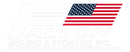 Logo for Fallon Moving & Storage, Inc., with a stylized white "F" and an American flag.