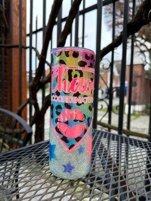 Glittery tumbler with