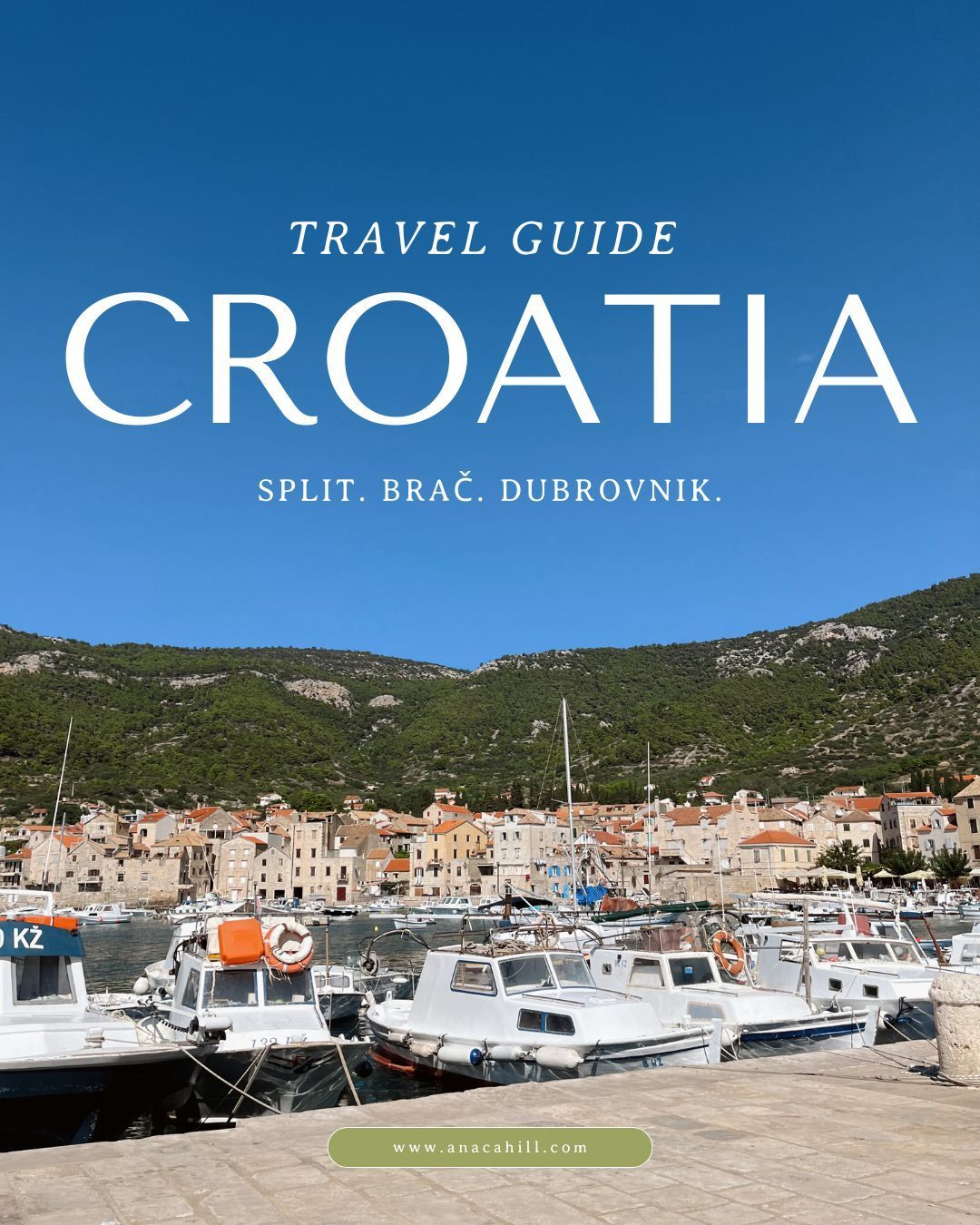 The cover of a travel guide to croatia with boats in the harbor