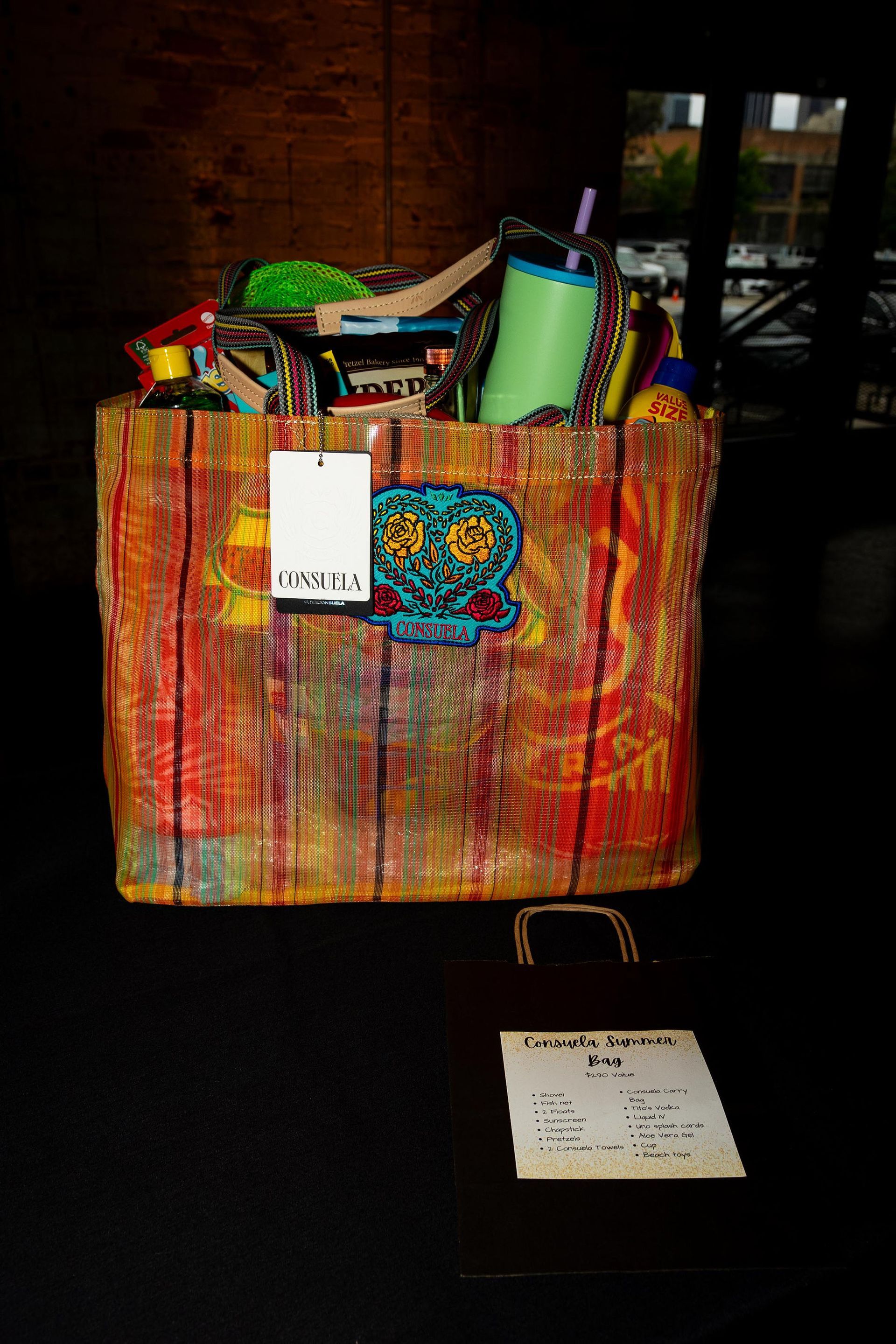 Woven tote bag with colorful patterns and sugar skull. Tagged with 