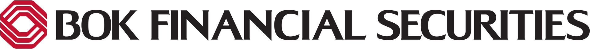 Logo for BOK Financial Securities: a stylized red and white octagon with the name in black.