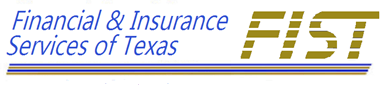 Financial & Insurance Services of Texas logo: text and gold FIST acronym, with a blue bar.
