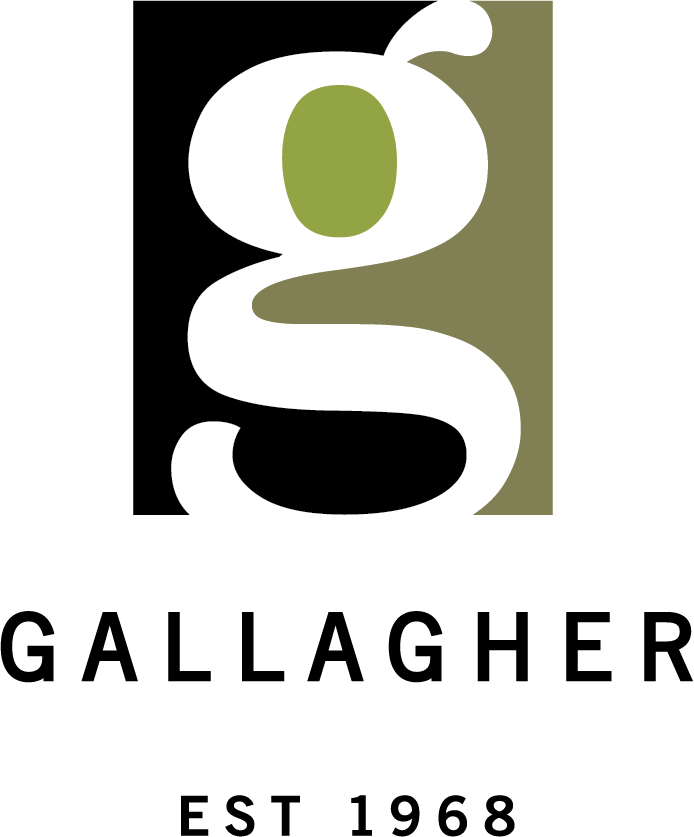 Logo for Gallagher: White 