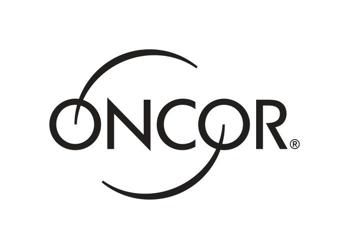 ONCOR logo: black text, 