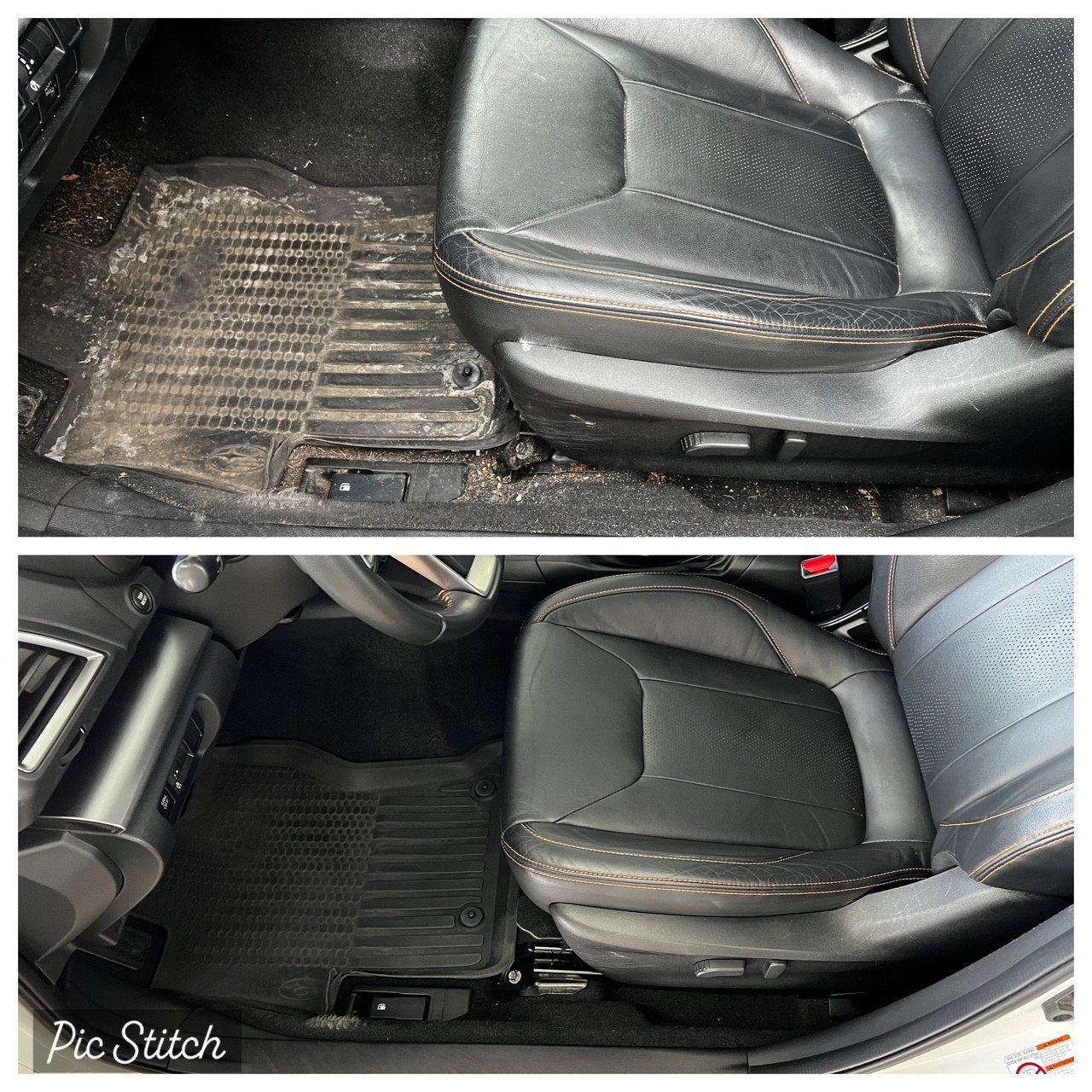 Professional interior detailing results after deep cleaning vehicle seats and carpets