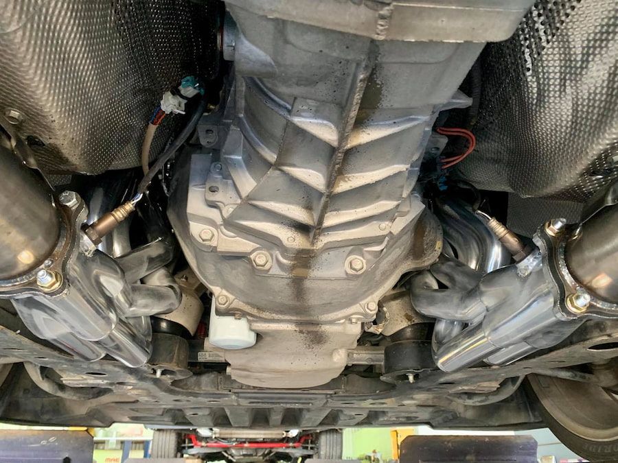 A Close Up Of The Underside Of A Car — Hannam Street Mufflers and Mechanical In Bungalow, QLD
