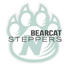 Bearcat Steppers logo: paw print outline, 