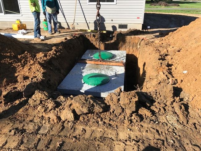 Septic system construction with concrete wastewater - Springfield, IL - Jaren Industries