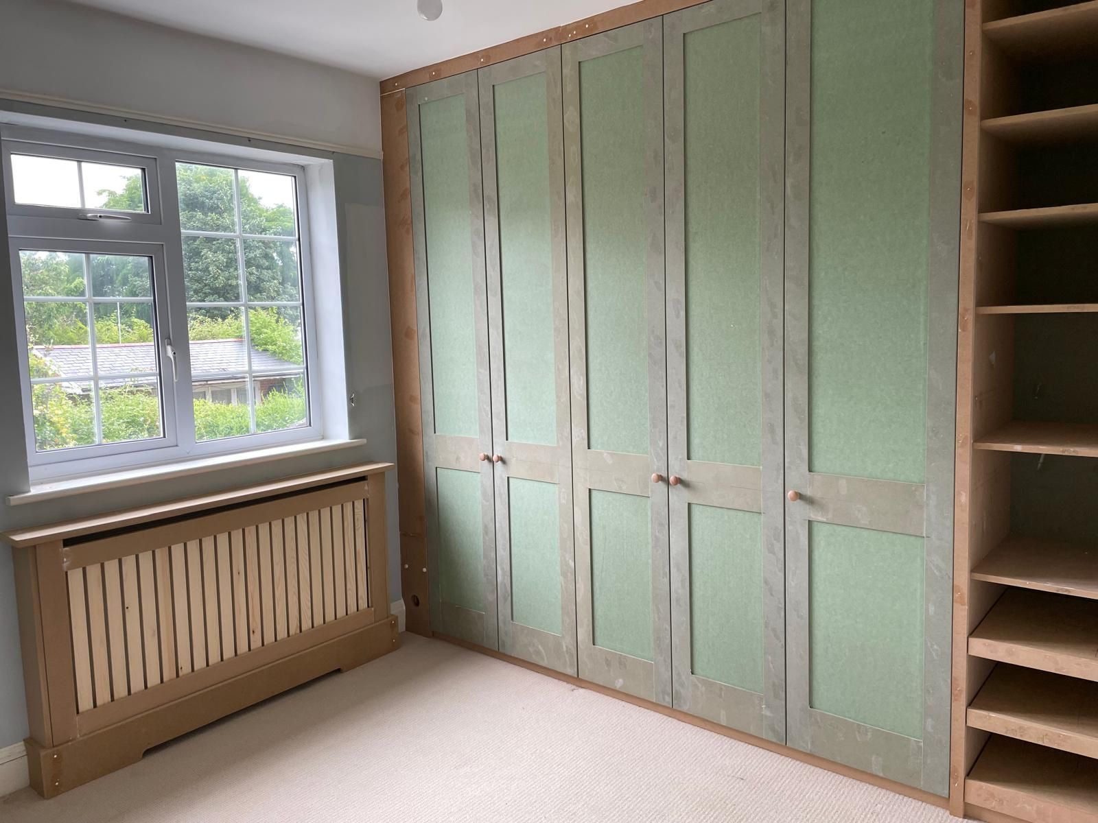 before photo of painted cupboard
