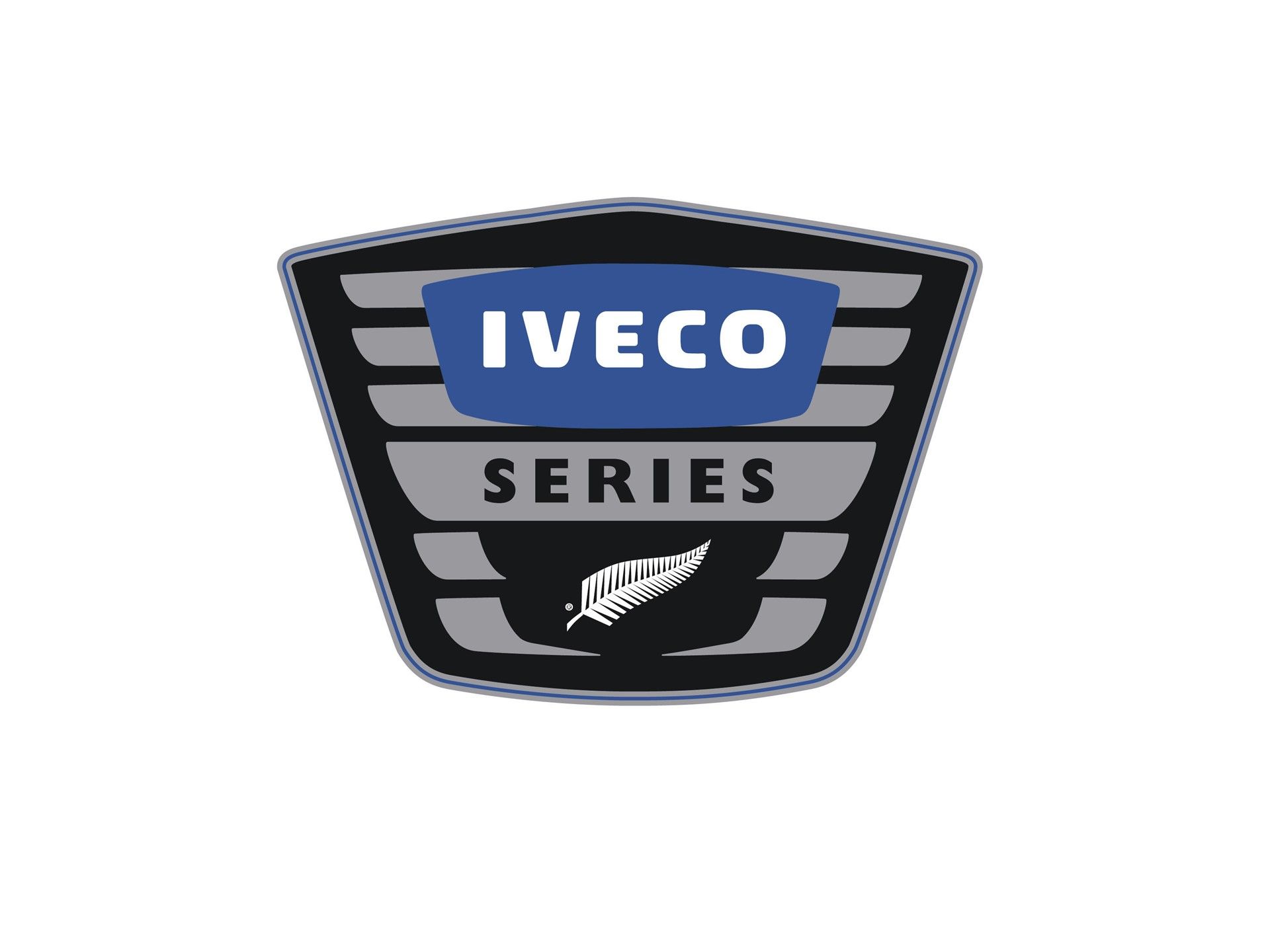 Su sfondo bianco è mostrato il logo della serie Iveco.