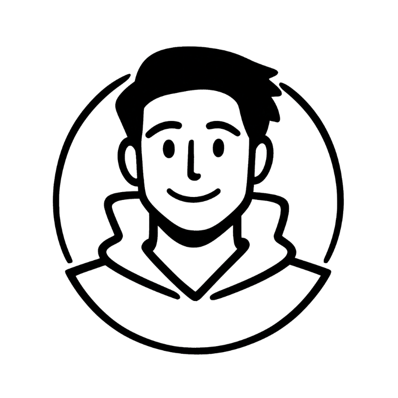 Einfaches schwarz-weißes Liniensymbol einer lächelnden Person mit Kapuze in einem Kreis