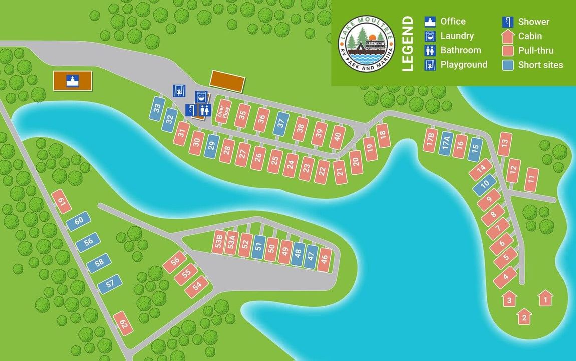 Lake Moultrie RV Resort Campground Map