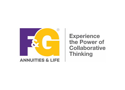 The logo for f & g annuities & life says `` experience the power of collaborative thinking ''.