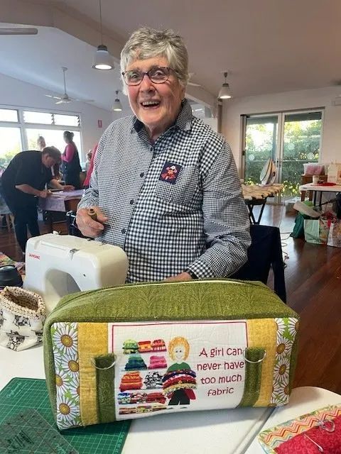 Woman With Sewing Machine — Arts & Crafts in Emu Park, QLD
