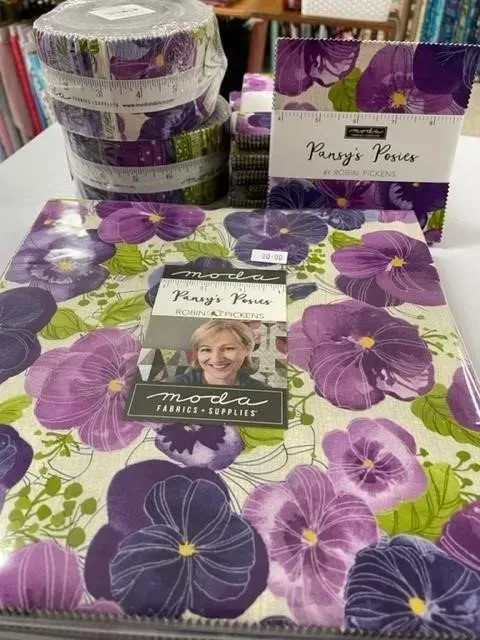 Purple Flower Fabric — Arts & Crafts in Emu Park, QLD