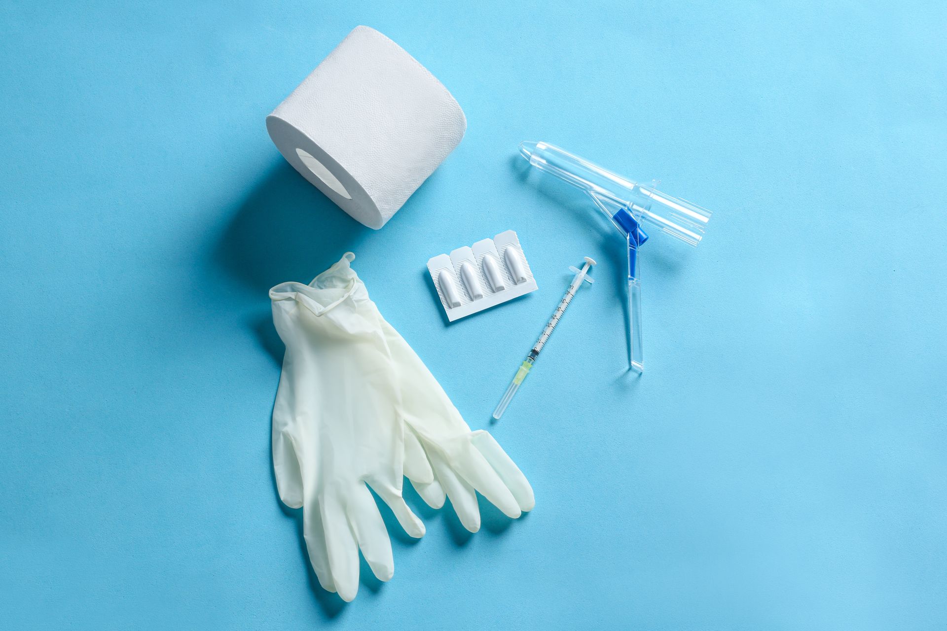 anoscopy gloves speculum and medicine