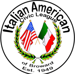 The logo for the italian american civic league of broward