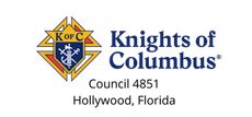A logo for knights of columbus in hollywood florida