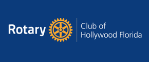 The logo for the rotary club of hollywood florida