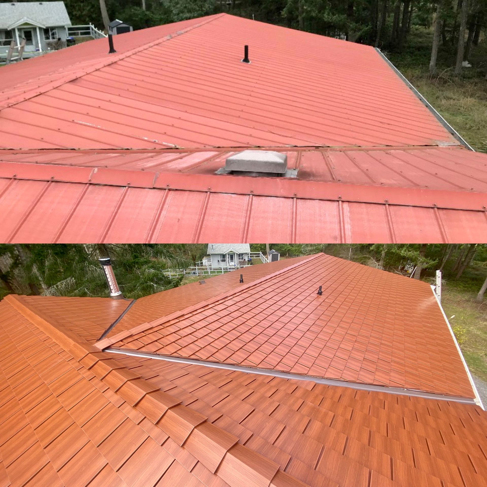 Metal roof installation
