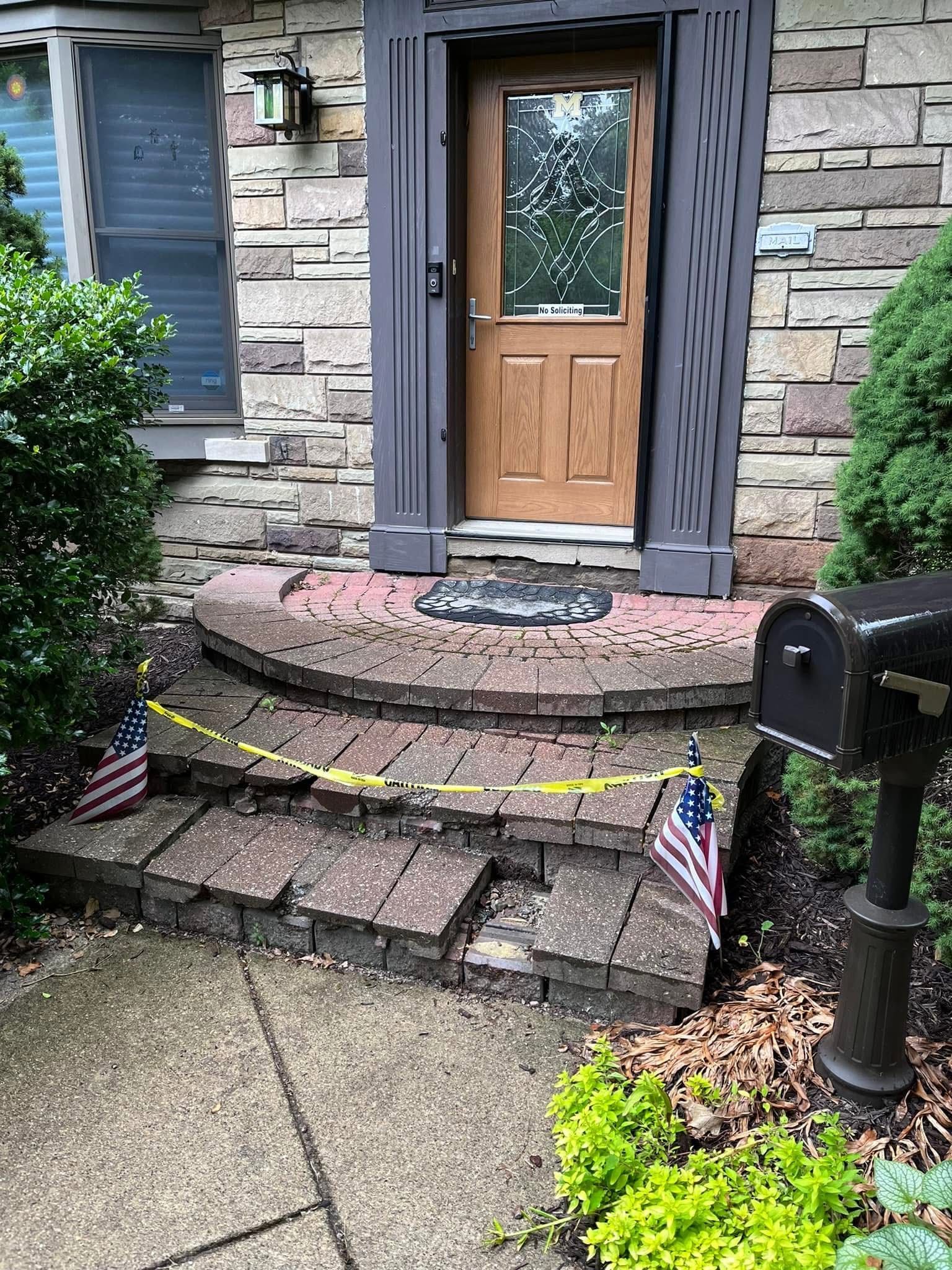 Detroit store front brick replacement