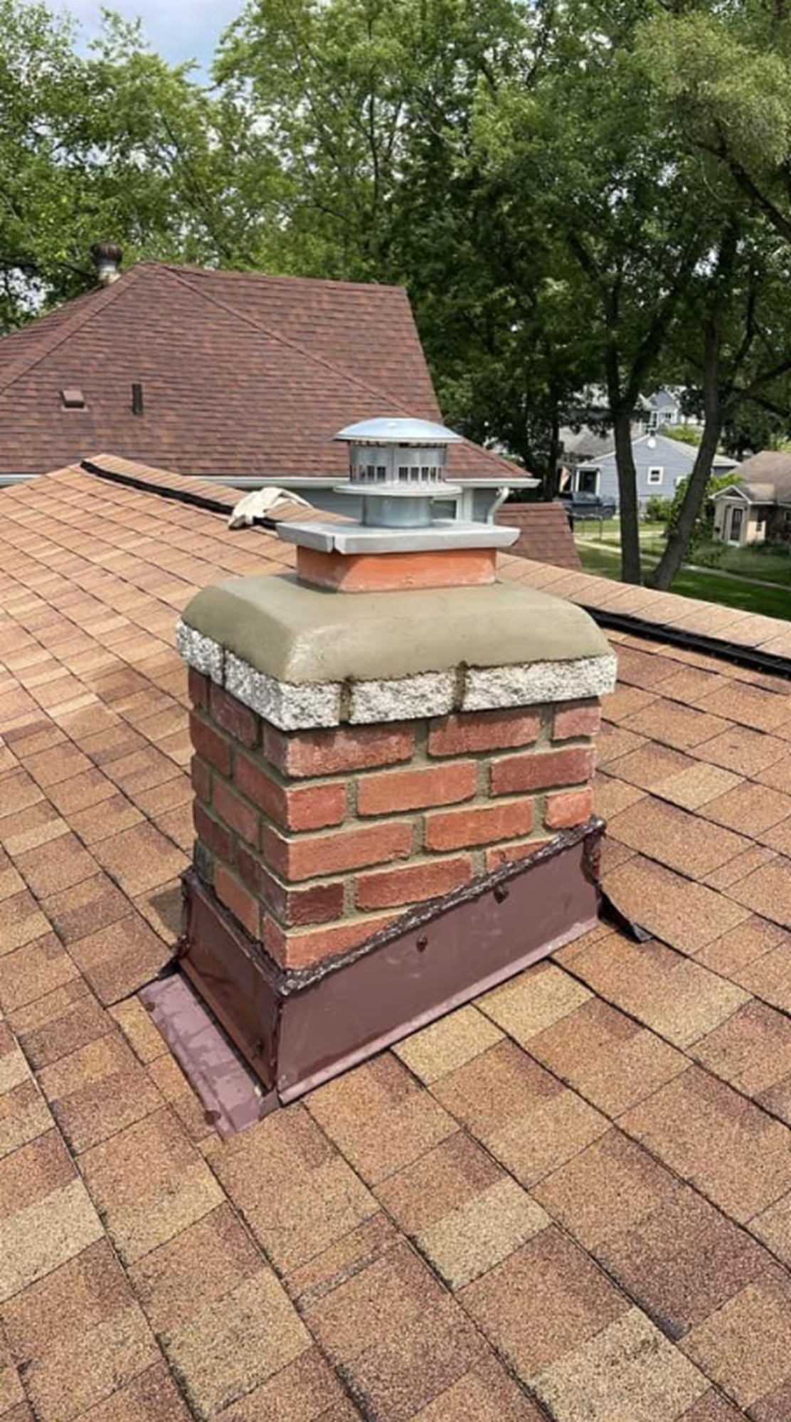 Brick roof vent.