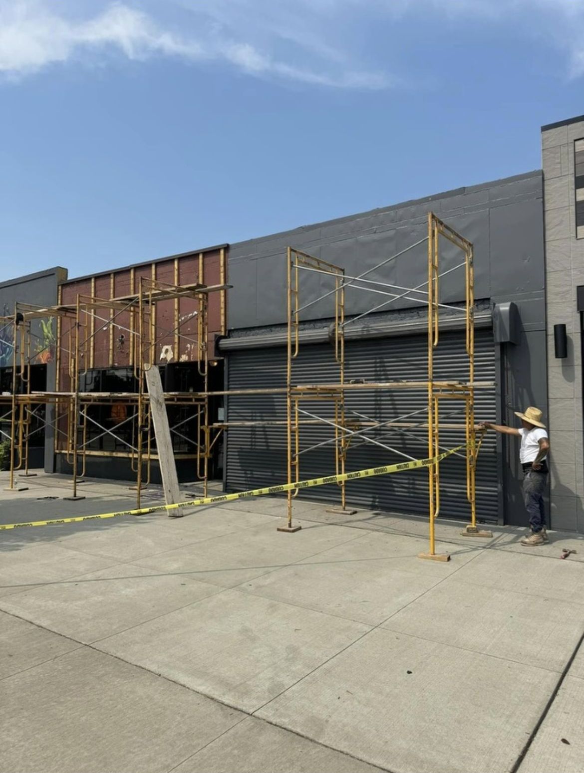 Detroit store front brick replacement